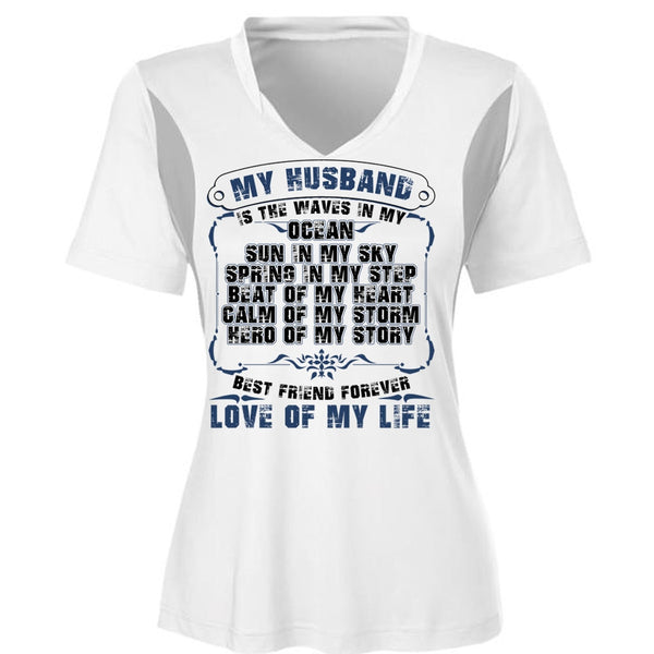 My Husband Is The Waves In My Ocean T Shirt, Being A Husband T Shirt, Awesome T-Shirts