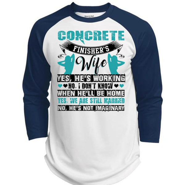 Concrete Finisher's Wife T Shirt, I Love Wife T Shirt, Awesome T-Shirts  (Polyester Game Baseball Jersey)