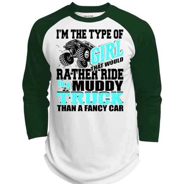 Ride In A Muddy Truck T Shirt, I Love Jeep T Shirt, Awesome T-Shirts  (Polyester Game Baseball Jersey)