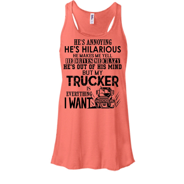 My Trucker Is Everything T Shirt, Coolest Trucker Tank Top