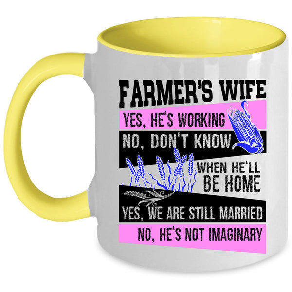 Gift For Wedding Coffee Mug, Farmer's Wife Accent Mug