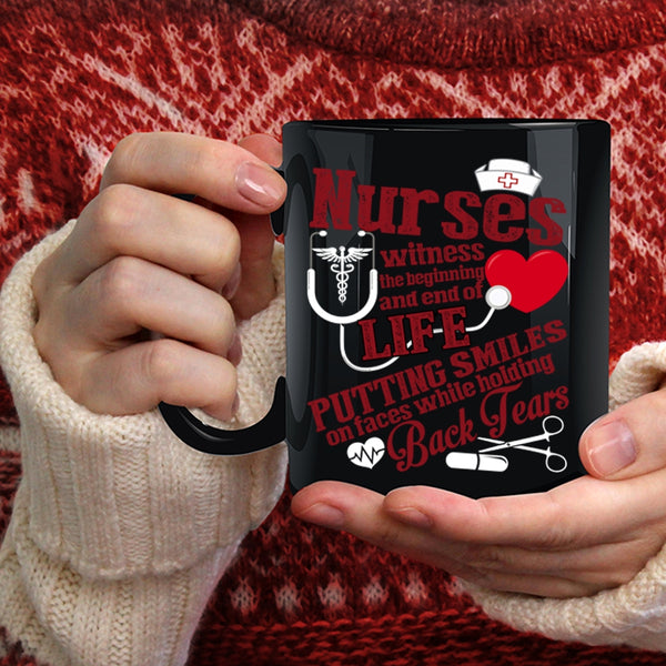 Nurses Witness The Beginning Coffee Mug, Cute Nurses Coffee Cup