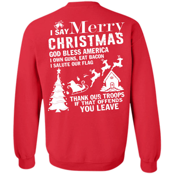 God Bless America T Shirt, I Love Christmas Sweatshirt