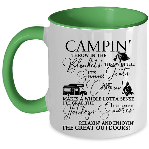 Relaxing And Enjoying The Great Outdoors Coffee Mug, Camping Accent Mug