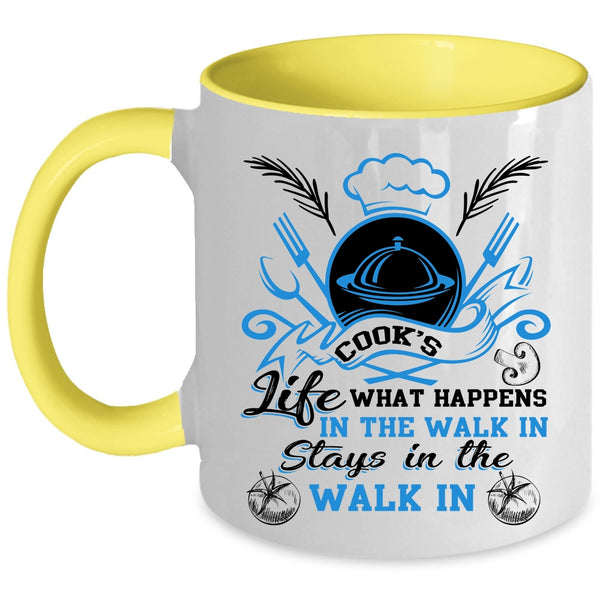 Cool Gift For Chef Coffee Mug, Cook's Life Accent Mug