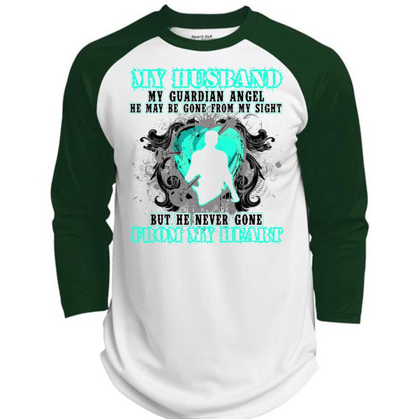 My Husband My Guardian Angel T Shirt, I Love Husband T Shirt, Awesome T-Shirts  (Polyester Game Baseball Jersey)