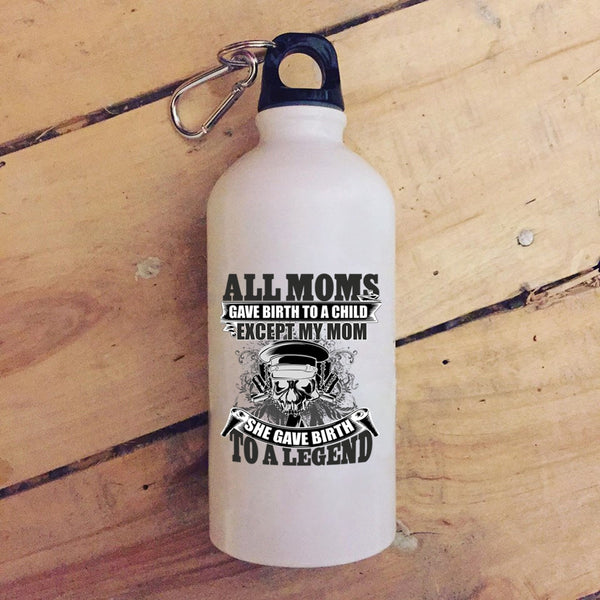 All Moms Gave Birth To A Child 20 oz Stainless Steel Bottle,She Gave Birth To A Police Outdoor Sports Water Bottle