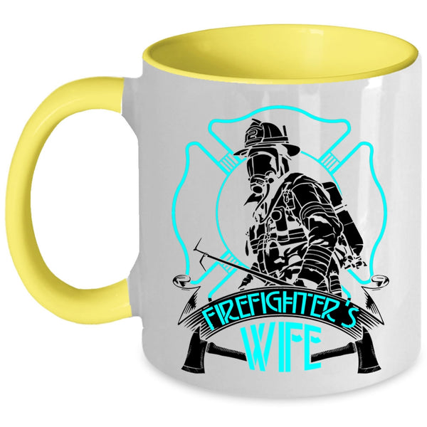 Cool Gift For My Wife Coffee Mug, Firefighter's Wife Accent Mug