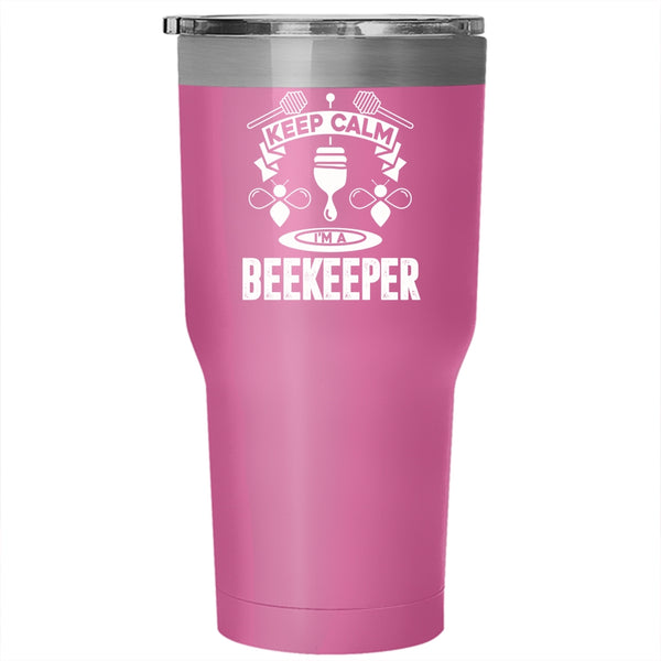 Keep Calm Tumbler 30 oz Stainless Steel, I'm A Beekeeper Travel Mug