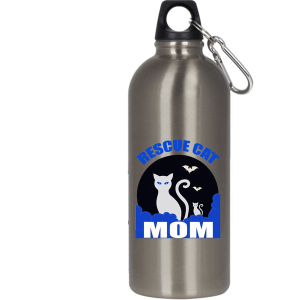 Rescue Cat Mom 20 oz Stainless Steel Bottle,Best Gift For Mom Outdoor Sports Water Bottle
