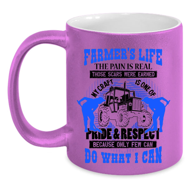 Best Gift For Farmer Coffee Mug, Farmer's Life Accent Mug
