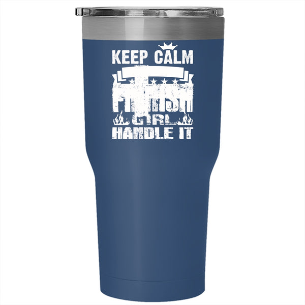 Keep Calm And Let The Finnish Girl Tumbler 30 oz Stainless Steel, Awesome Finnish Girl Travel Mug