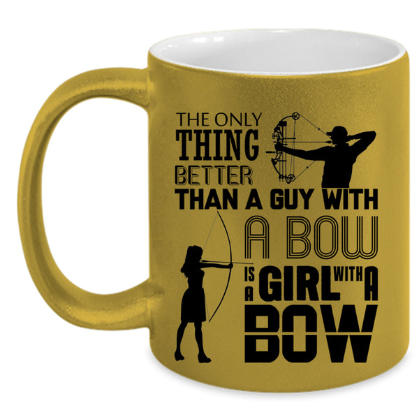 A Girl With A Bow Coffee Mug, Guy With A Bow Accent Mug