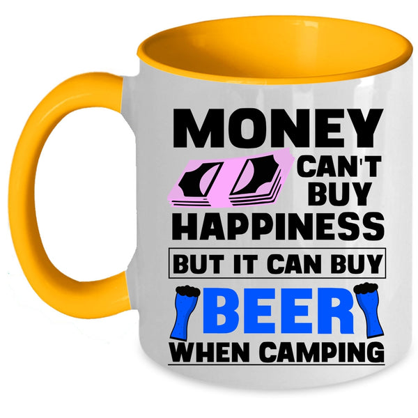 It Can Buy Beer Coffee Mug, Money Can't Buy Happiness Accent Mug