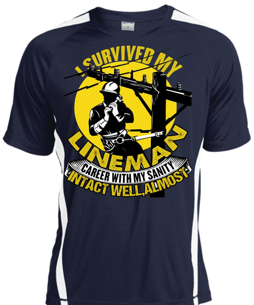 I Survived My Lineman T Shirt, I Love Lineman T Shirt, Cool Shirt
