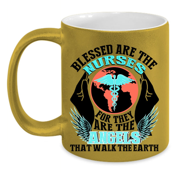 They Are The Angels Coffee Mug, Blessed Are The Nurses Accent Mug