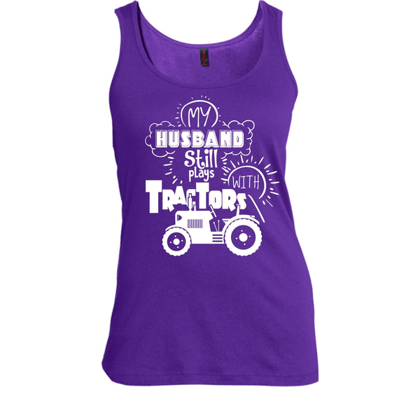 Farmer's Wife T Shirt, My Husband Still Plays With Tractors T Shirt, Cool T Shirt