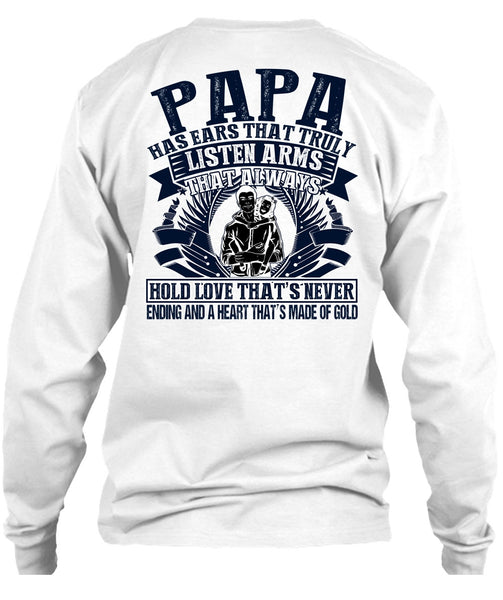 Papa Has Ears T Shirt, I Love Papa T Shirt