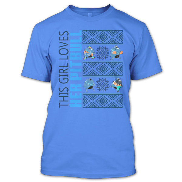 This Girl Loves Her Pitbull T Shirt, Pitbull Merry Christmas T Shirt