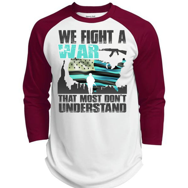 We Fight A War T Shirt, I Love Veteran T Shirt, Awesome T-Shirts  (Polyester Game Baseball Jersey)