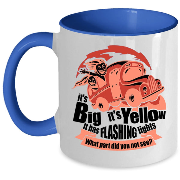 It Has Flashing Lights Coffee Mug, It's Bif It's Yellow Accent Mug
