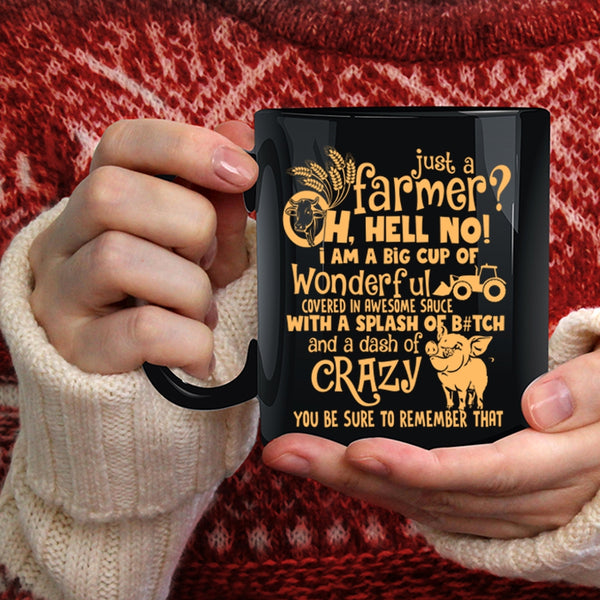 Just A Farmer Coffee Mug, Funny Gift For Farmer Coffee Cup