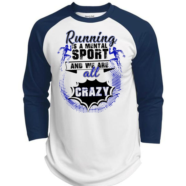 Running Is A Mental Sport T Shirt, Being A Runner T Shirt, Awesome T-Shirts  (Polyester Game Baseball Jersey)