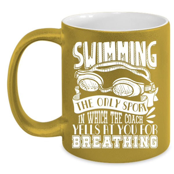 Swimming Coffee Mug, Funny Gift For Swimmer Coffee Cup