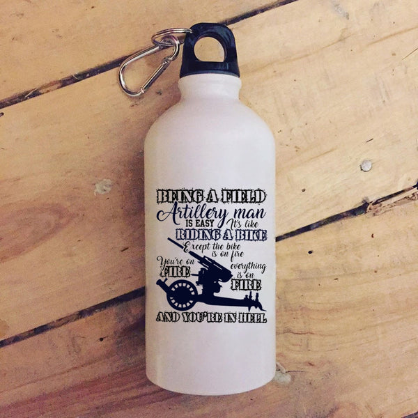 Being A Field Artillery Man 20 oz Stainless Steel Bottle,Gift For Dad Outdoor Sports Water Bottle