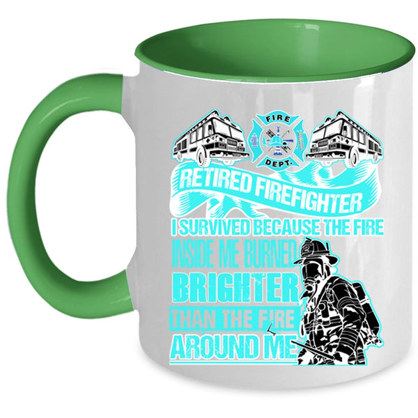 Awesome Gift For Grandfather Coffee Mug, Retired Firefighter Accent Mug