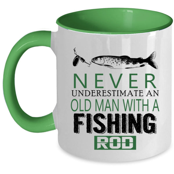 Cute Gift For Fisher Coffee Mug, Love Fishing Accent Mug