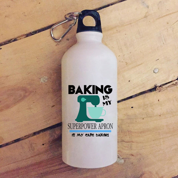 Baking is My Superpower Apron 20 oz Stainless Steel Bottle,My Cape Baking Outdoor Sports Water Bottle