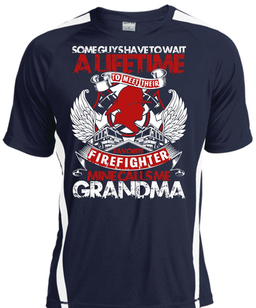 Meet Their Favorite Firefighter T Shirt, Calls Me Grandma T Shirt, Cool Shirt
