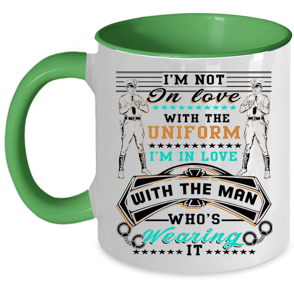 Wearing The Uniform Coffee Mug, I'm In Love With The Man Accent Mug