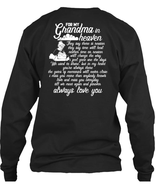 For My Grandma In Heaven T Shirt, Love You T Shirt