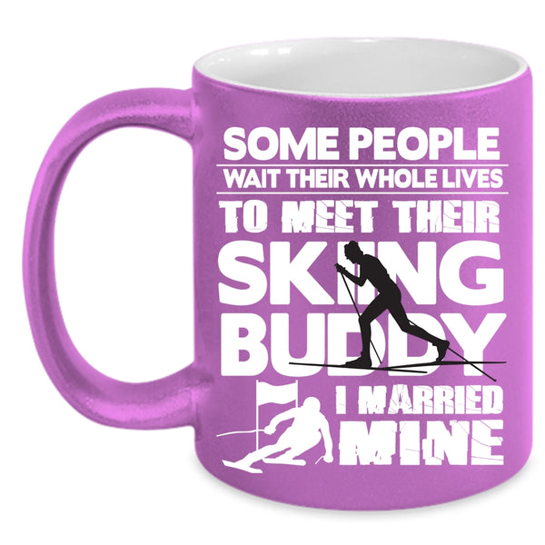 Their Skiing Buddy Coffee Mug, I Married My Skiing Buddy Coffee Cup