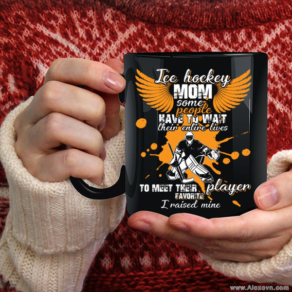 Ice Hockey Mom Coffee Mug, My Favorite Hockey Player Coffee Cup