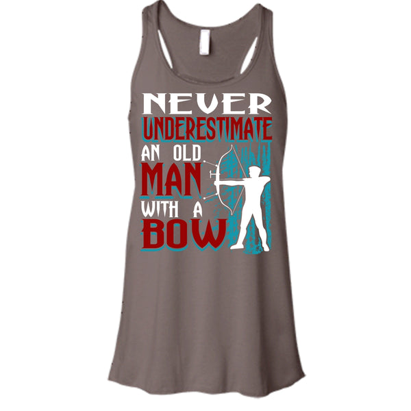 Never Underestimate T Shirt, An Old Man With A Bow T Shirt, Cool T Shirt