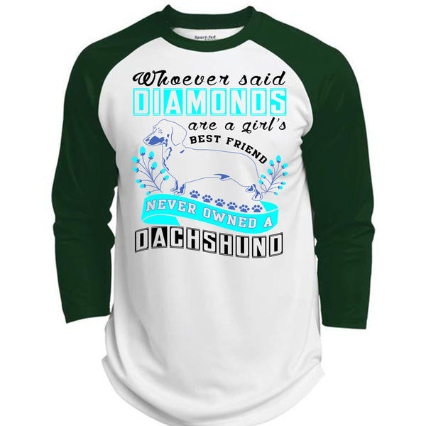 Diamond Are A Girl's Best Friend T Shirt, I Love My Dog T Shirt, Awesome T-Shirts  (Polyester Game Baseball Jersey)