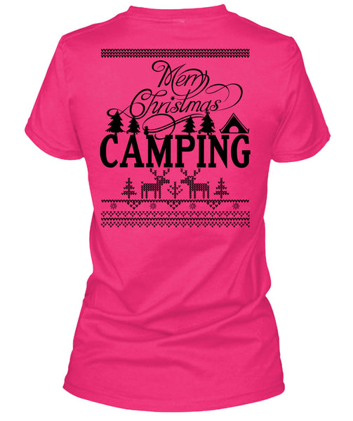 Merry Christmas Camping T Shirt, I Love Camping T Shirt