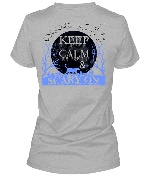 Keep Calm And Scary On T Shirt, Wait For Halloween T Shirt