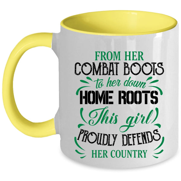 Cute Veterans Coffee Mug, This Girl Proudly Defends Her Country Accent Mug