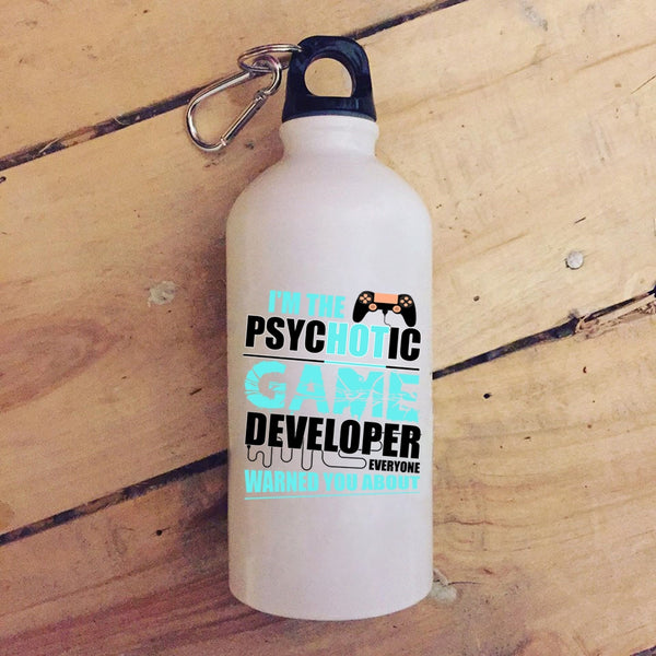 I'm The Psychotic Game Developer 20 oz Stainless Steel Bottle,Crazy Game Developer Outdoor Sports Water Bottle