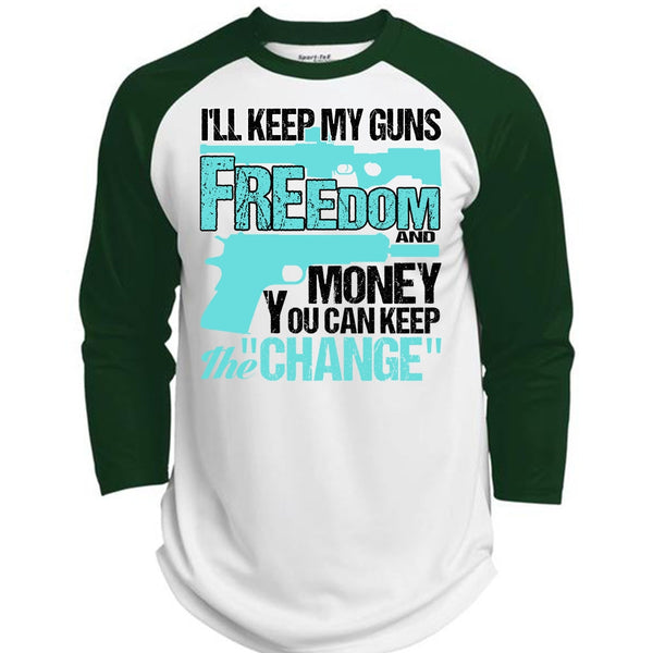 I'll Keep My Guns T Shirt, I Love Veteran T Shirt, Awesome T-Shirts  (Polyester Game Baseball Jersey)