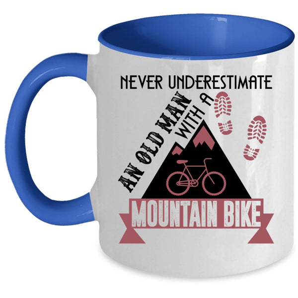 Cute Grandpa Coffee Mug, An Old Man With A Mountain Bike Accent Mug