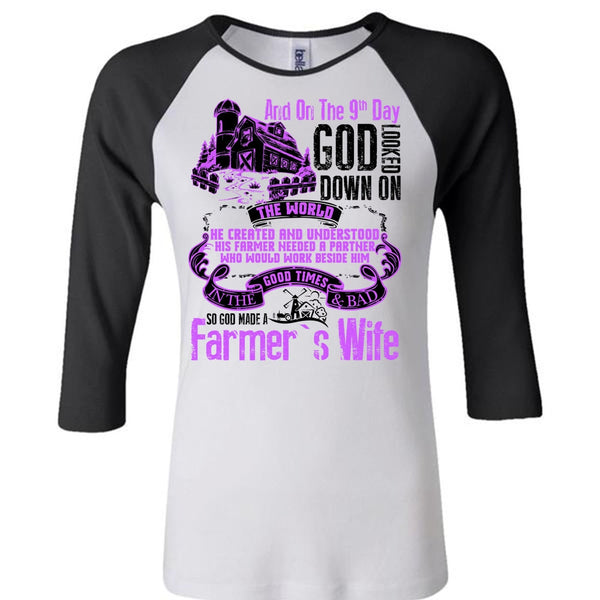 God Made A Farmer's Wife T Shirt, I Love Farming T Shirt, Awesome T-Shirts