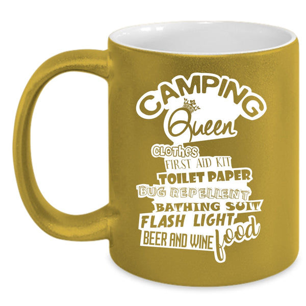 Camping Queen Coffee Mug, Beer And Wine Coffee Cup