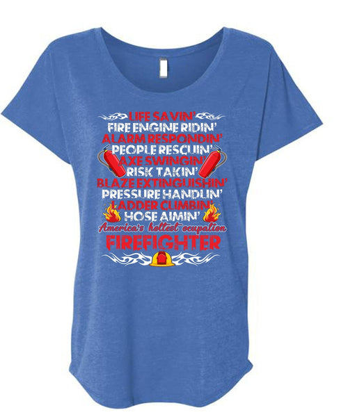 You This Firefighter T Shirt, Will Help You Pack T Shirt, Cool Shirt (Ladies' Triblend Dolman Sleeve)