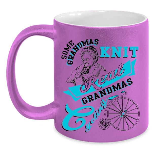Cool Grandmas Coffee Mug, Real Grandmas Cycling Accent Mug