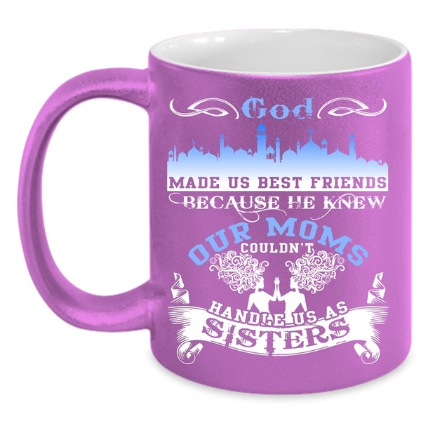 God Made Us Best Friends Coffee Mug, Cute Friends Coffee Cup